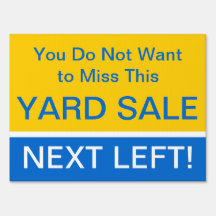 Eye Catching Yard Sale Directions Sign