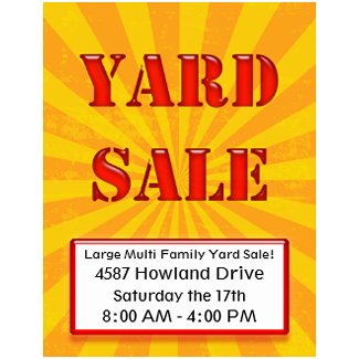 Eye Catching Yard Sale Flyer flyer