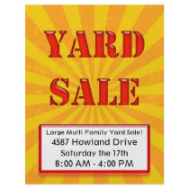 Eye Catching Yard Sale Flyer by SublimeStationery Eye Catching Yard Sale Flyer