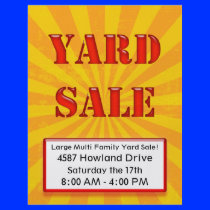 Eye Catching Yard Sale Flyer
