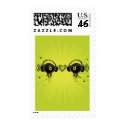 Eye characters with small hearts postage