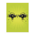 Eye characters with small hearts postcards