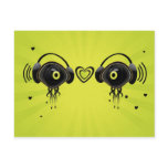 Eye characters with small hearts postcards