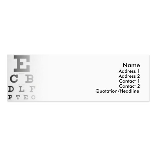 Eye Chart Business Card