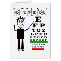 Eye Chart Eye Doctor Design Gifts Greeting Cards