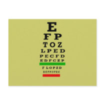 EYE CHART Gifts postcards