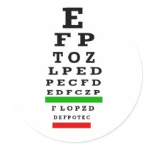 EYE CHART Gifts stickers by gailg1957 EYE CHART Gifts stickers