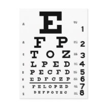 Eye Chart postcards