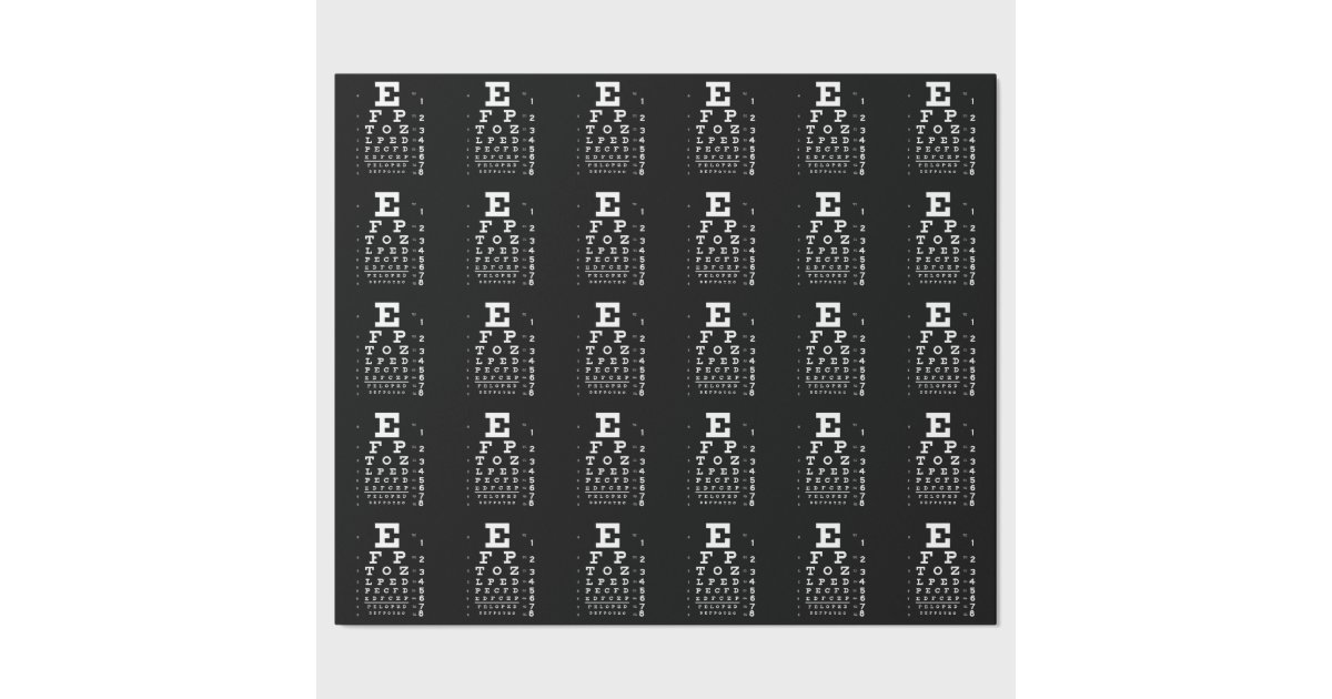 Eye Chart Wrapping Paper Zazzle