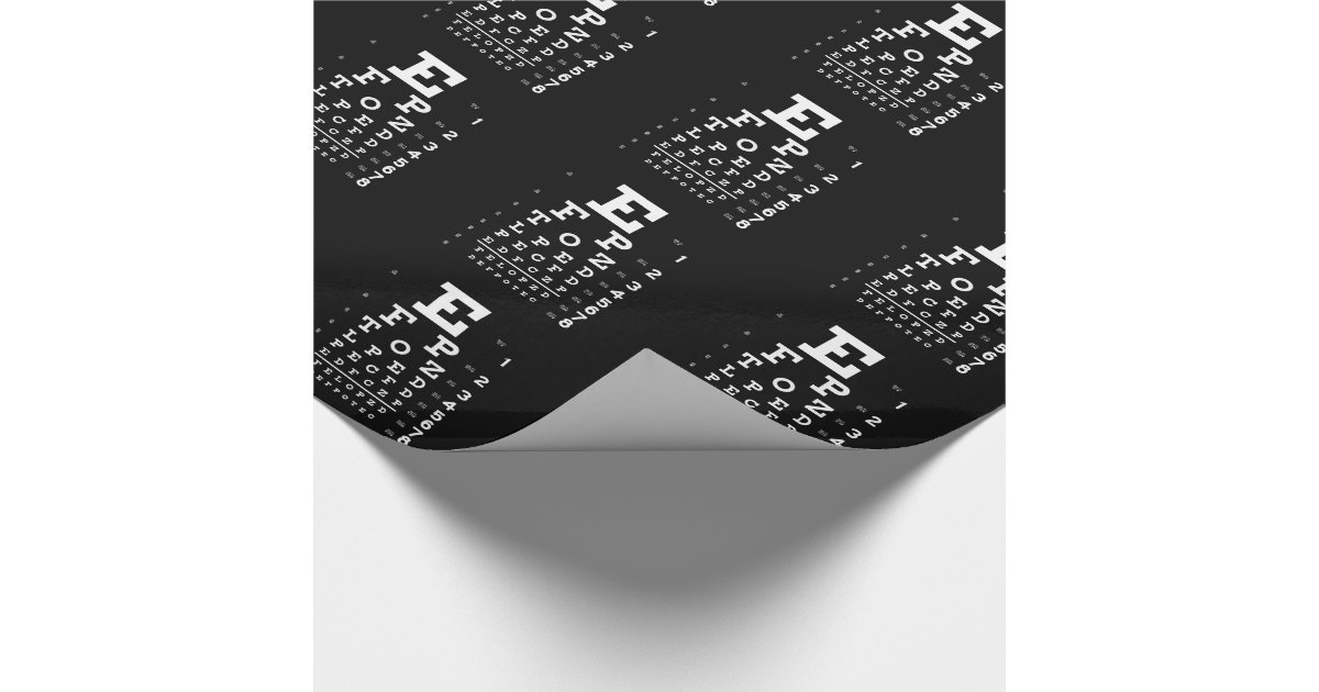 Eye Chart Wrapping Paper Zazzle