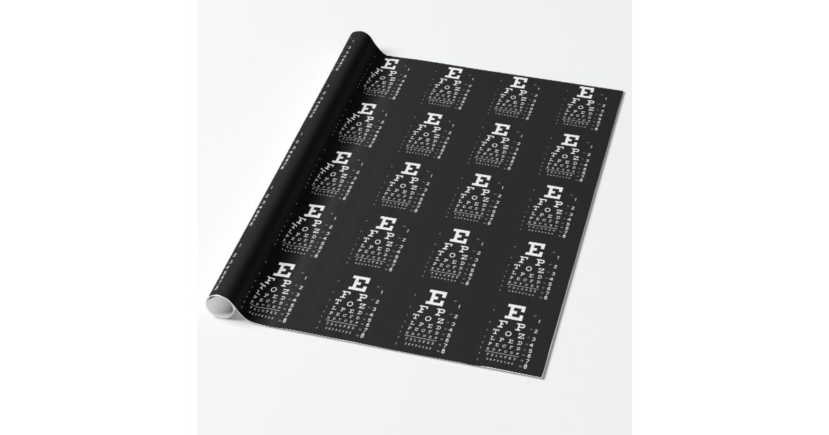 Eye Chart Wrapping Paper Zazzle