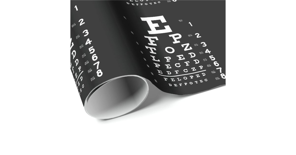 Eye Chart Wrapping Paper Zazzle