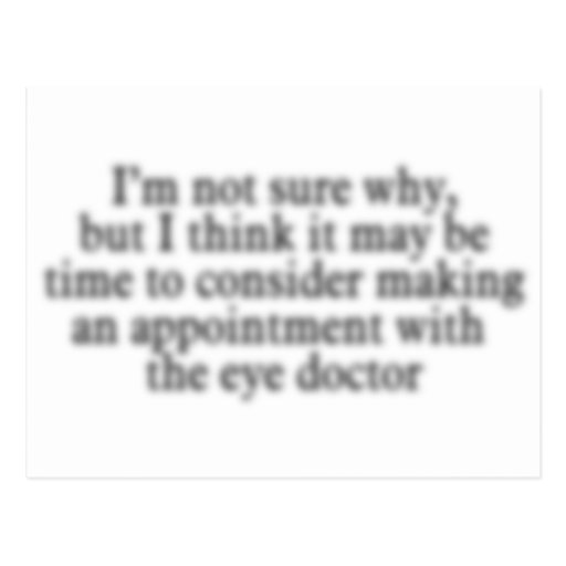Eye doctor annual exam reminder post card Zazzle