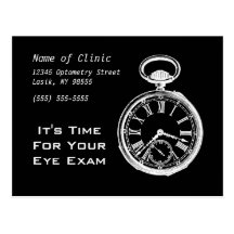 Eye Exam Appointment Reminder Pocket Watch Postcards