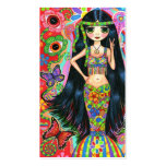 Eye Flower Peace Sign Cute Hippie Girl Business Card