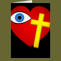 Eye Heart Cross cards