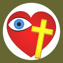 eye heart cross stickers