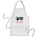 Eye Heart Pictogram, <PERSONALIZE> aprons by customize_it Eye Heart Pictogram, <PERSONALIZE> aprons