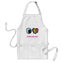 Eye Heart Pictogram, <PERSONALIZE> aprons