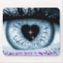 eye iris heart shape, I see your heart in myne ... Mouse Pad