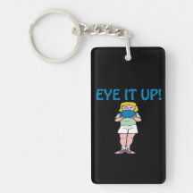 Eye It Up 1 Rectangular Acrylic Keychain