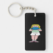 Eye It Up Rectangular Acrylic Key Chain