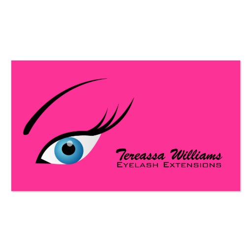 Eye Lash Extensions Business Cards (front side)