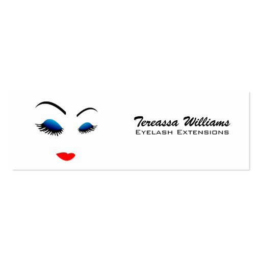 Eye Lash Extensions Skinny Business Cards
