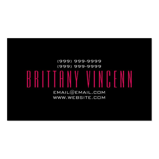 Eye Lashes Extensions Makeup Artist Cosmetologist Business Card Template (back side)