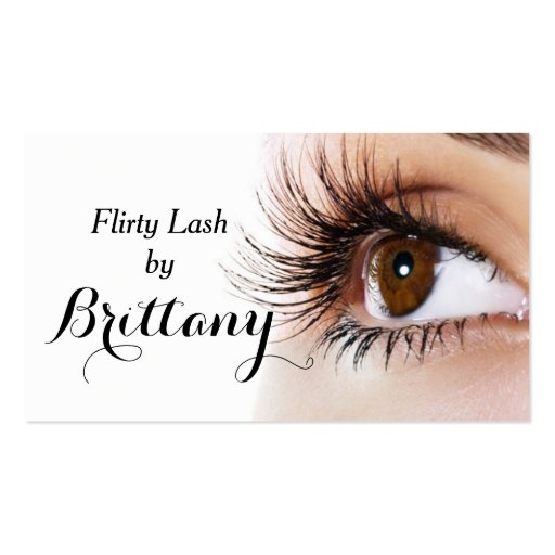 Eye Lashes Extensions Makeup Artist Cosmetologist Business Card Template (front side)