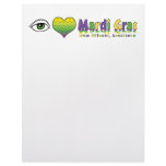 Eye Love Mardi Gras Customized Letterhead