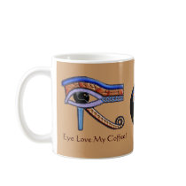 "Eye Love My Coffee!" Mugs by PrintedGifts "Eye Love My Coffee!" Mugs