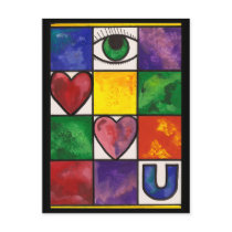 Eye Love U postcards