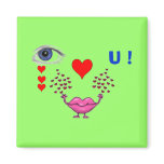 EYE LUV U FACE! Magnet