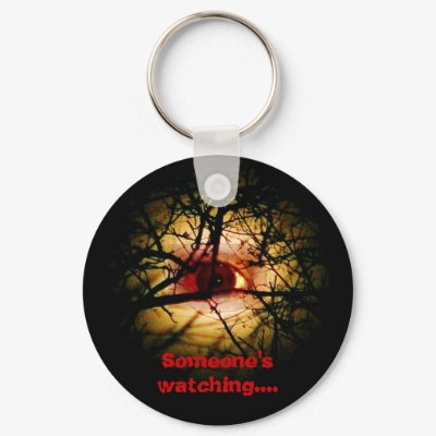 EYE MOON RED, Someone's watching.... Keychain by JBPEANUT