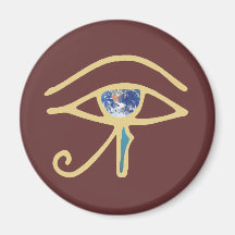 Eye Of Earth gold Fridge Magnet