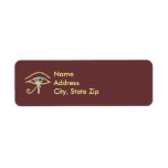 Eye Of Earth gold Return Address Label