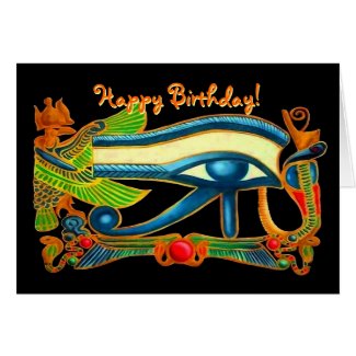 Eye Of Horus good luck charm birthday card