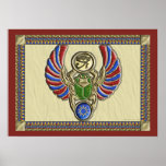 Eye of Horus Scarab Poster