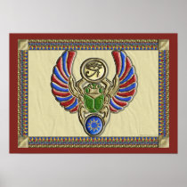 Eye of Horus Scarab Poster