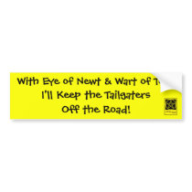 Eye of Newt & Wart of... Tailgater Bumper Sticker bumper stickers by CheekyWitch Eye of Newt & Wart of... Tailgater Bumper Sticker bumper stickers