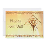 Eye of Providence Stone Personalized Invitations