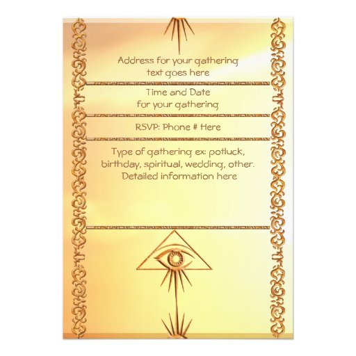 Eye of Providence Stone Personalized Invitations