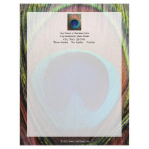 Eye of the Peacock Feather Close-Up Personalized Letterhead