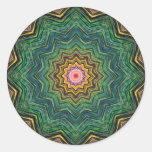 Eye of the Star Kaleidoscope Round Stickers