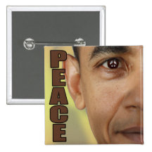EYE ON PEACE, BARACK OBAMA BUTTONS