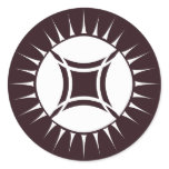 Eye Ray Medallion Round Sticker