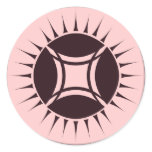 Eye Ray Medallion Round Stickers