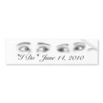Eye Shadow Personalized Wedding bumper stickers