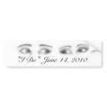 Eye Shadow Personalized Wedding Bumper Sticker